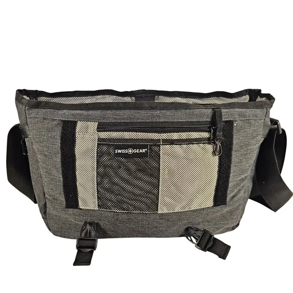 SwissGear Gray Messenger Bag Laptop Shoulder Bag Crossbody 15” Travel Work